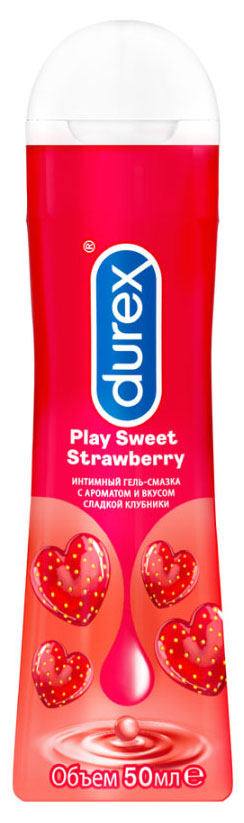 Гель-смазка интимная Durex Strawberry, 50 мл