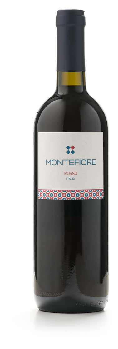 Вино Montefiore Rosso красное полусухое Италия, 0,75 л