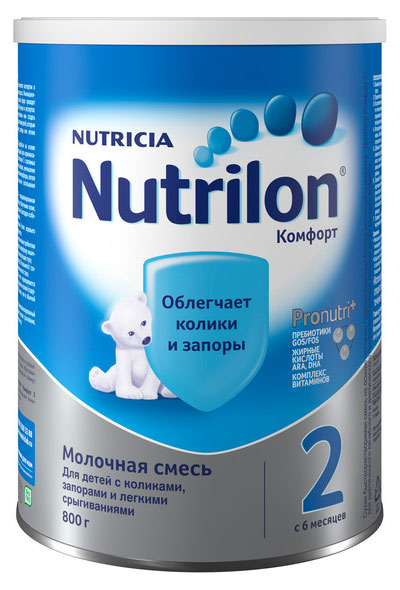 Смесь сухая молочная Nutrilon Комфорт 2 с 6 мес. БЗМЖ, 800 г