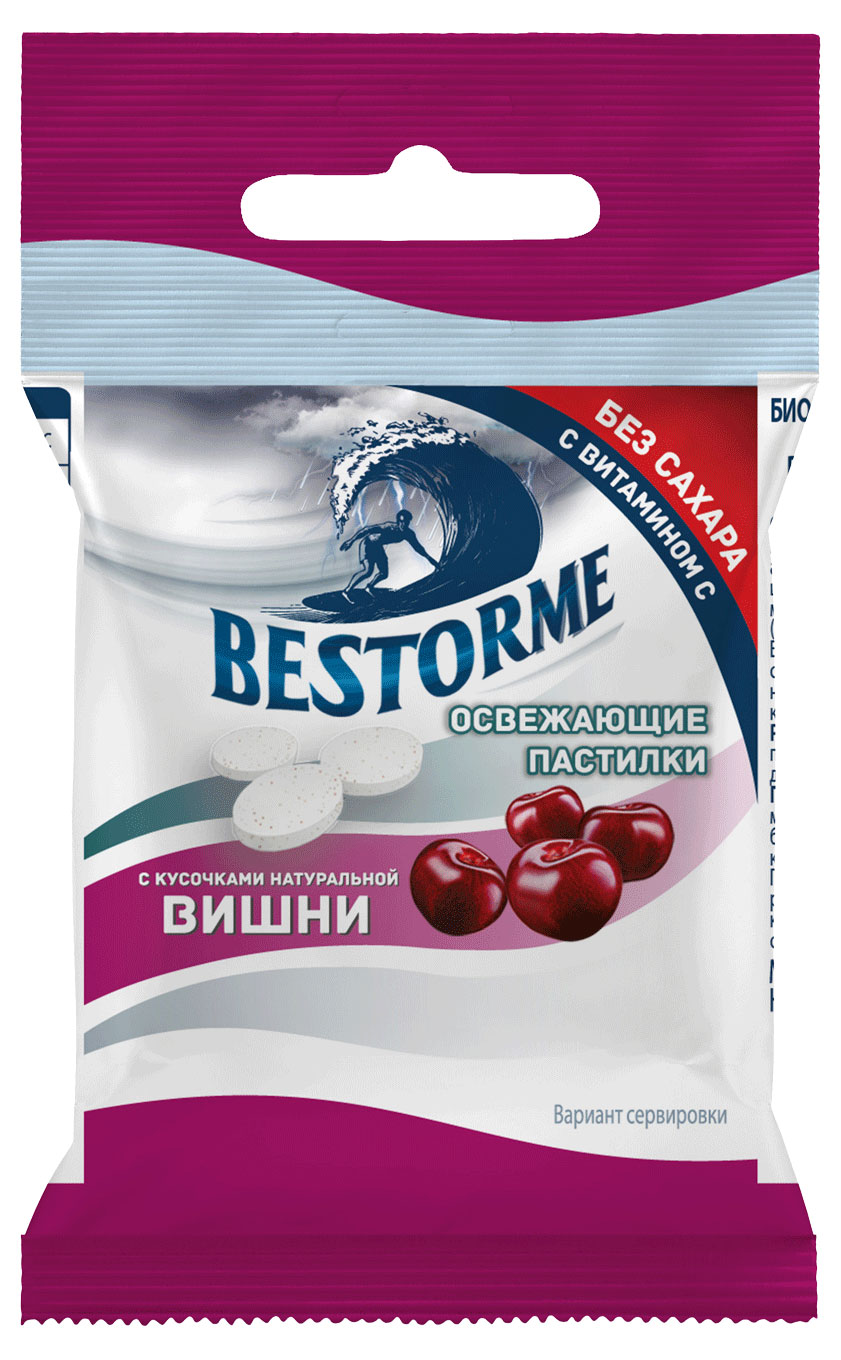 Пастилки освежающие Bestorme со вкусом вишни, 25 г