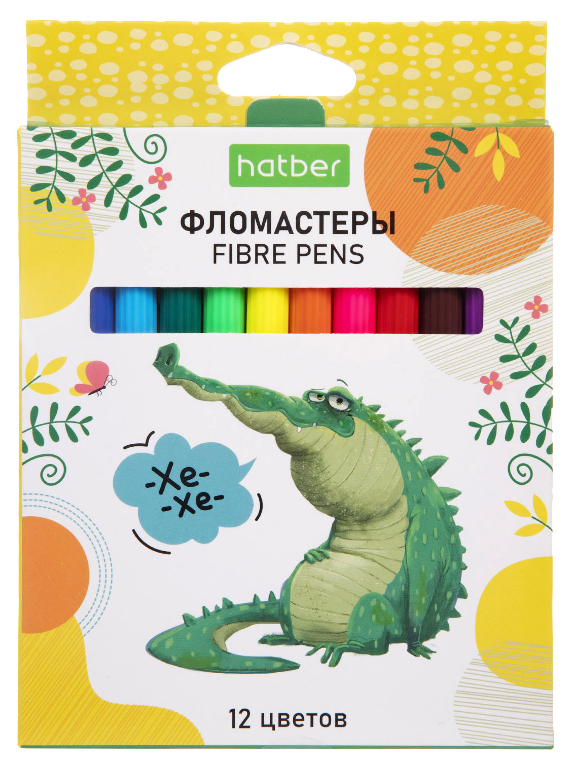 

Фломастеры Hatber ECO ZOO, 12 цветов