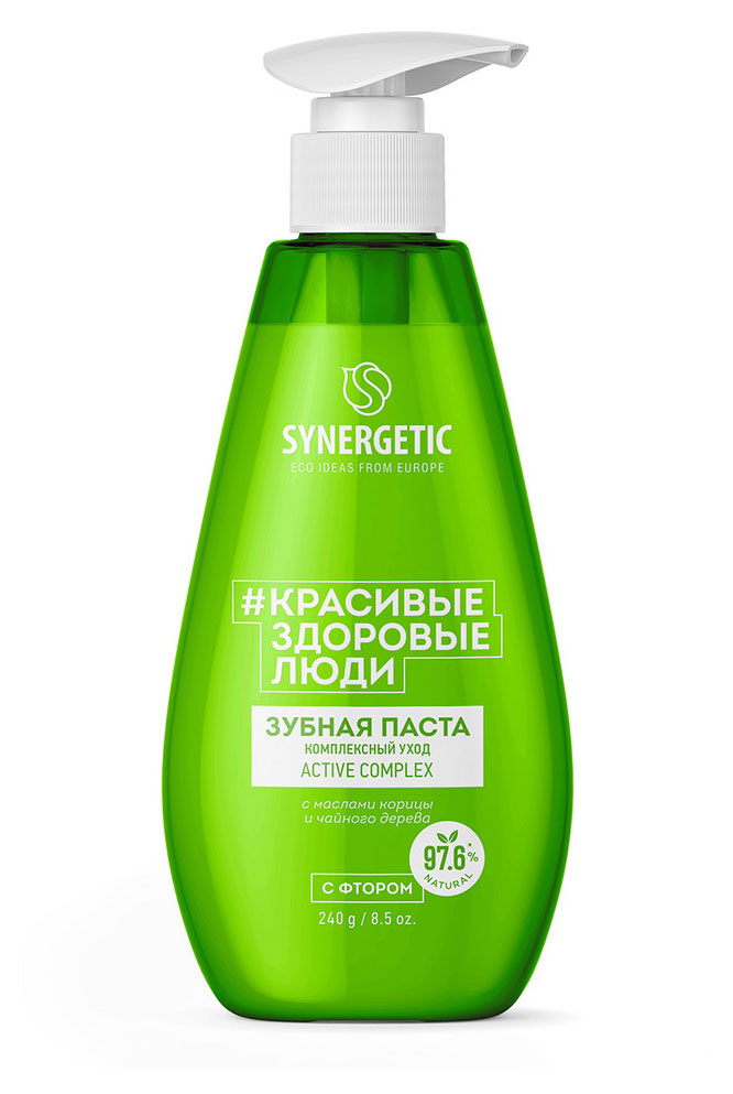 Зубная паста Synergetic Комплексный уход с фтором, 240 г