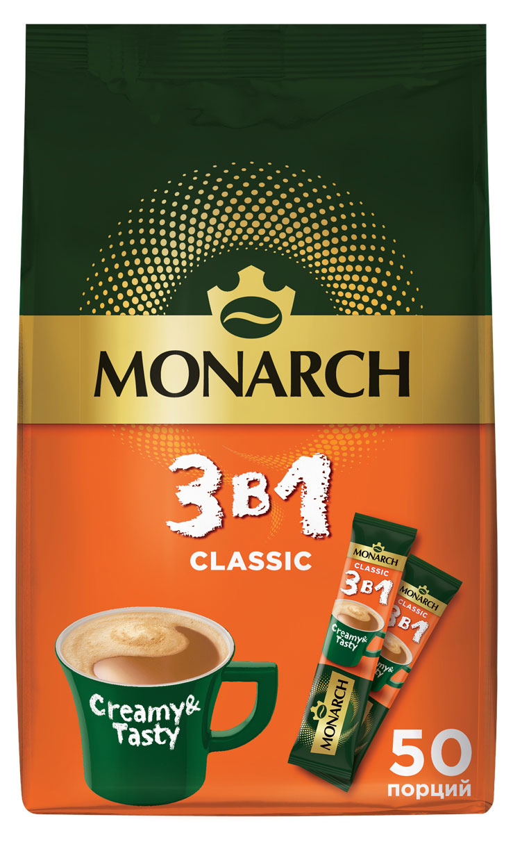 Кофейный напиток MONARCH Classic 3в1, 675 г