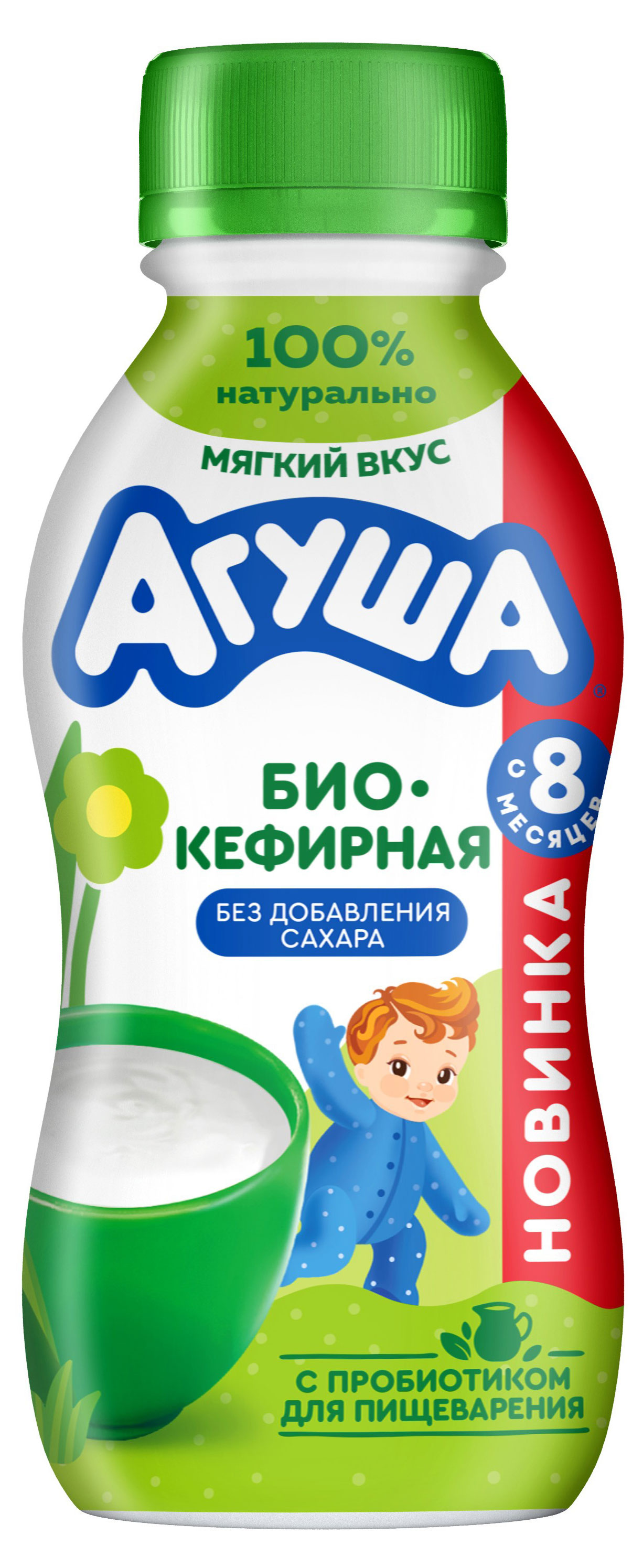 Продукт биокефирный «Агуша» без сахара 3,1% БЗМЖ с 8 мес., 180 г