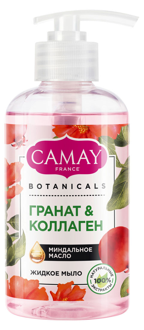 Мыло жидкое Camay Botanicals Цветы граната без парабенов, 280 мл