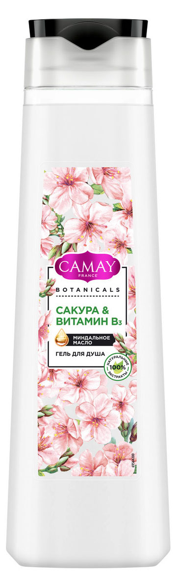 Гель для душа Camay Botanicals Японская сакура, 400 мл