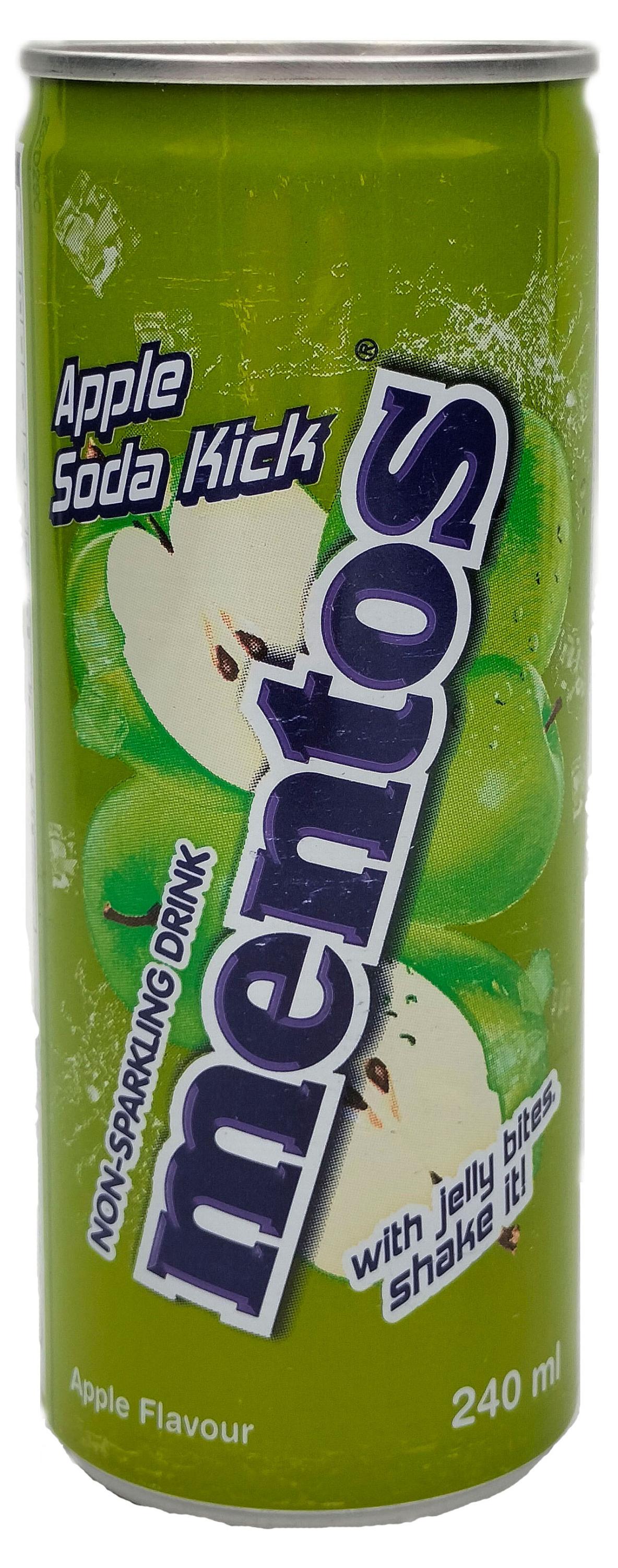 Напиток газированный Mentos Apple Soda Kick, 240 мл