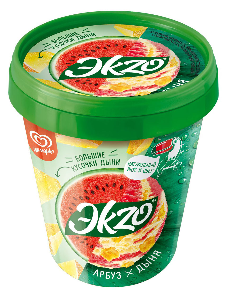 Мороженое молочное «Эkzo» арбуз дыня, 520 г