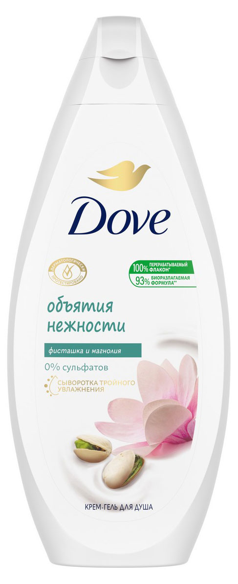 Гель для душа Dove фисташковый крем и магнолия, 250 мл