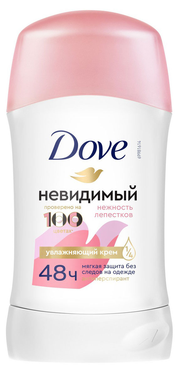 Антиперспирант-дезодорант стик Dove Невидимый Нежность лепестков, 40 мл