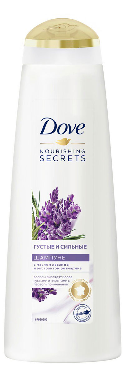 Шампунь для волос Dove Nourishing Secrets Густые и сильные лаванда и розмарин, 380 мл