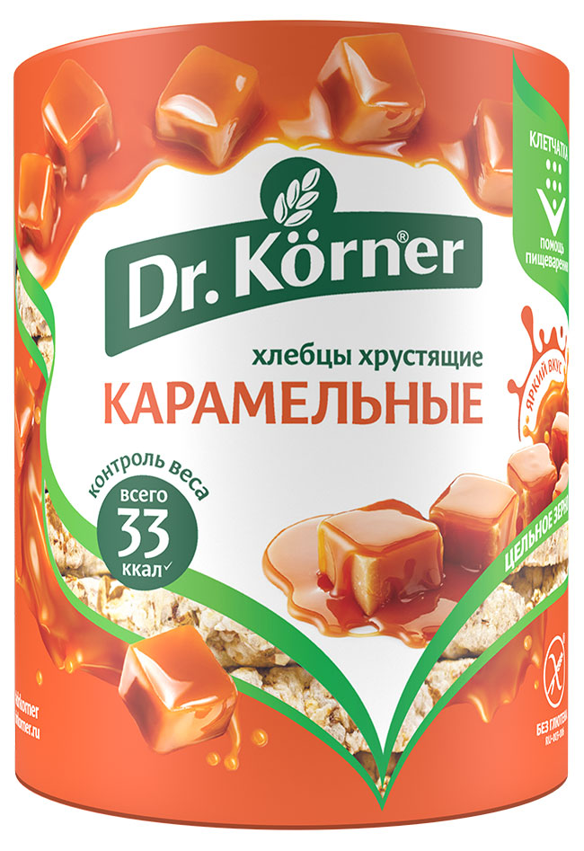 

Хлебцы кукурузно-рисовые Dr. Korner Карамельные, 90 г