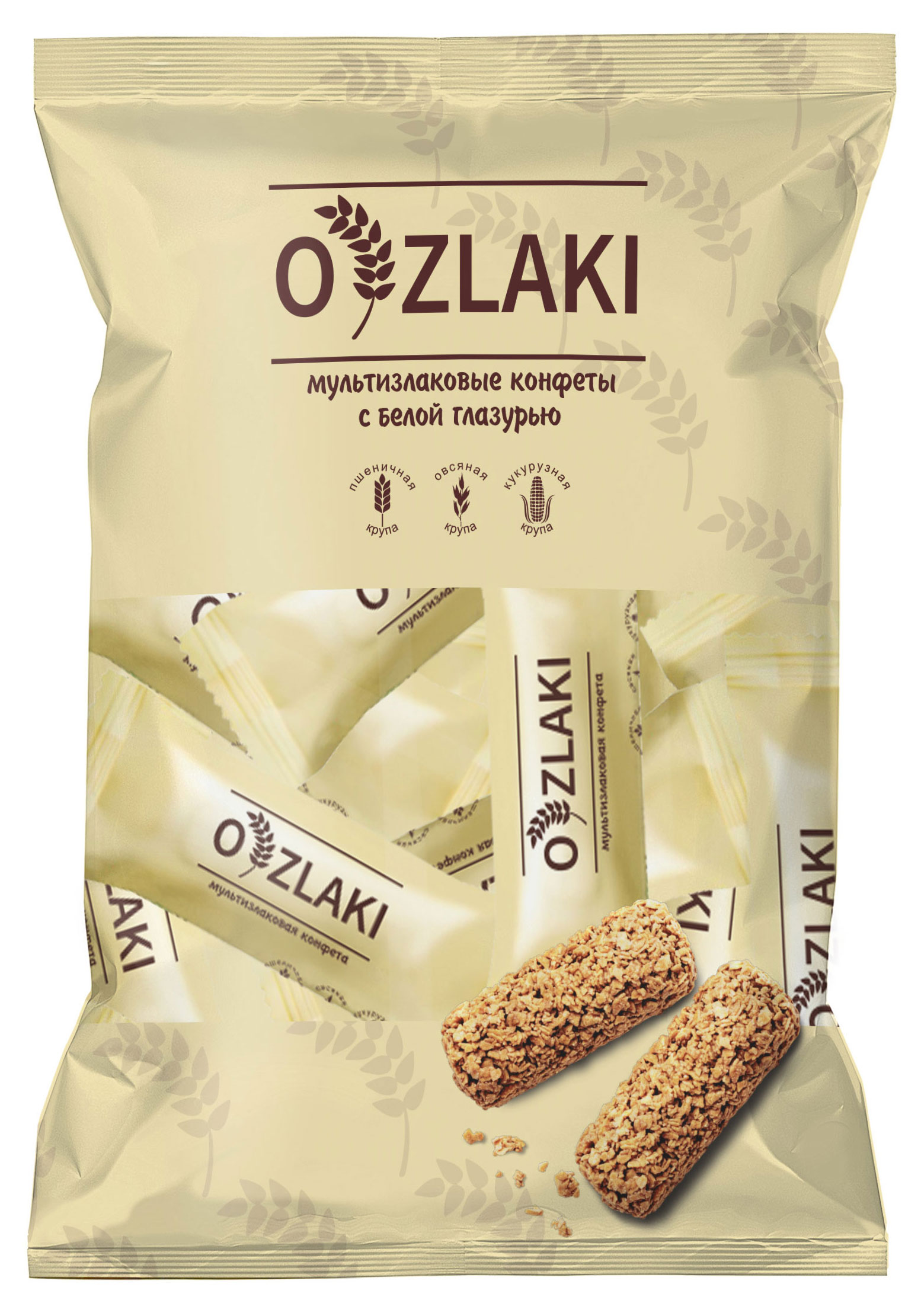 Ozlaki | Конфеты мультизлаковые Ozlaki с белой глазури, 175 г