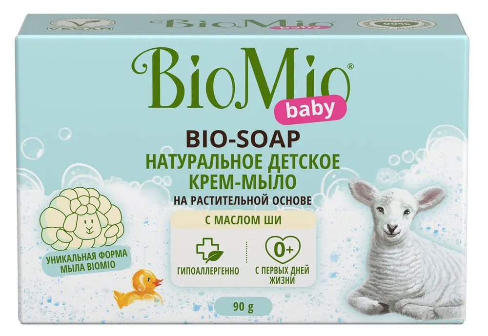 Мыло детское BioMio Baby Bio-Soap с маслом ши, 90 г