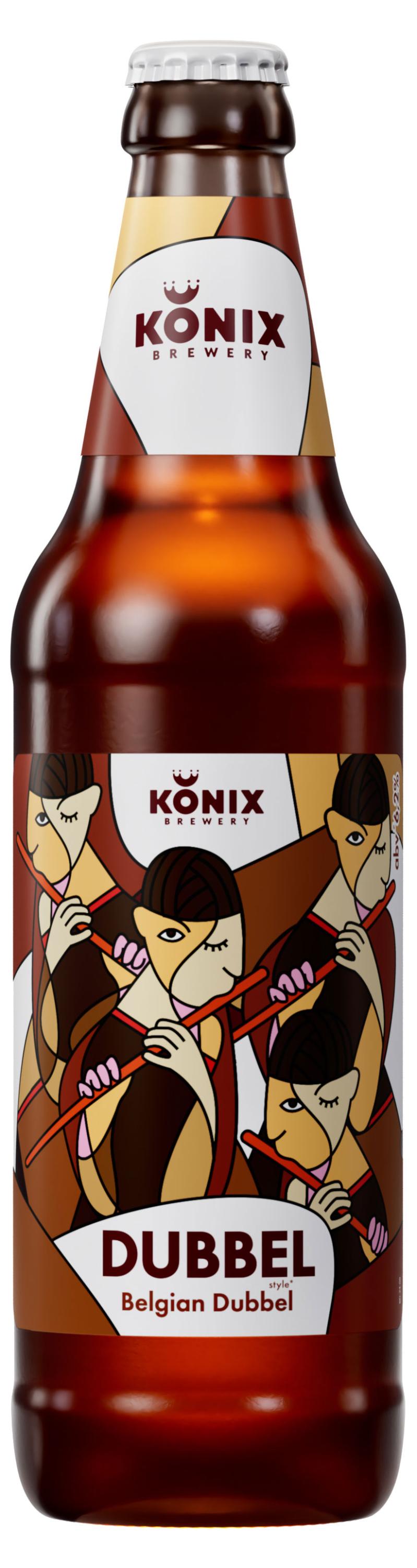 Пивной напиток Konix Brewery Belgian Dubbel 6,2%, 0,45 л