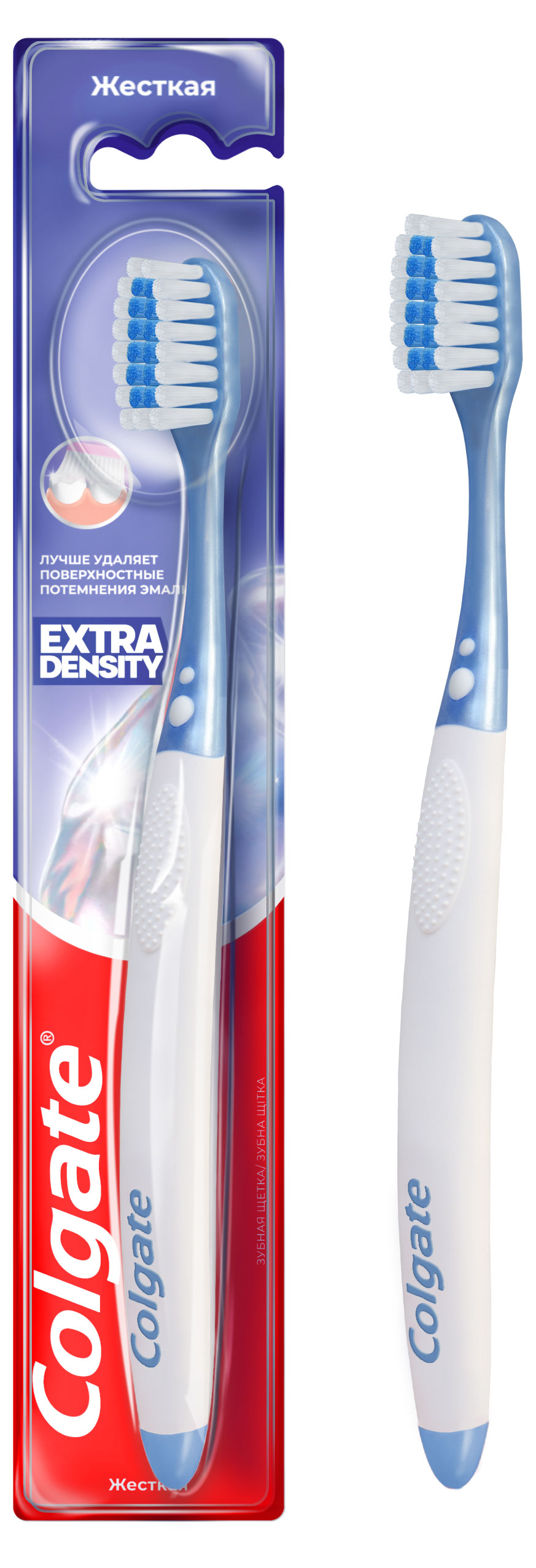 Зубная щетка Colgate Extra Density жесткая, 1 шт