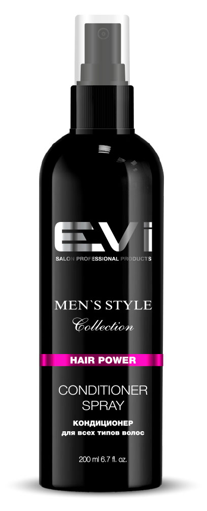 Кондиционер-спрей для волос мужской Evi Salon Professional Men's Style Collection Активный комплекс, 200 мл