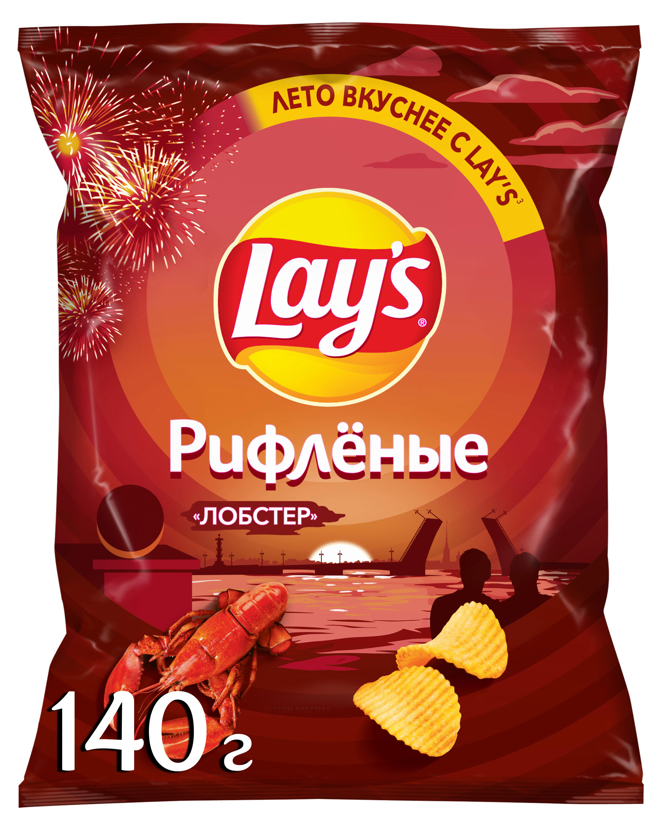 

Чипсы картофельные Lay's рифленые со вкусом лобстера, 140 г