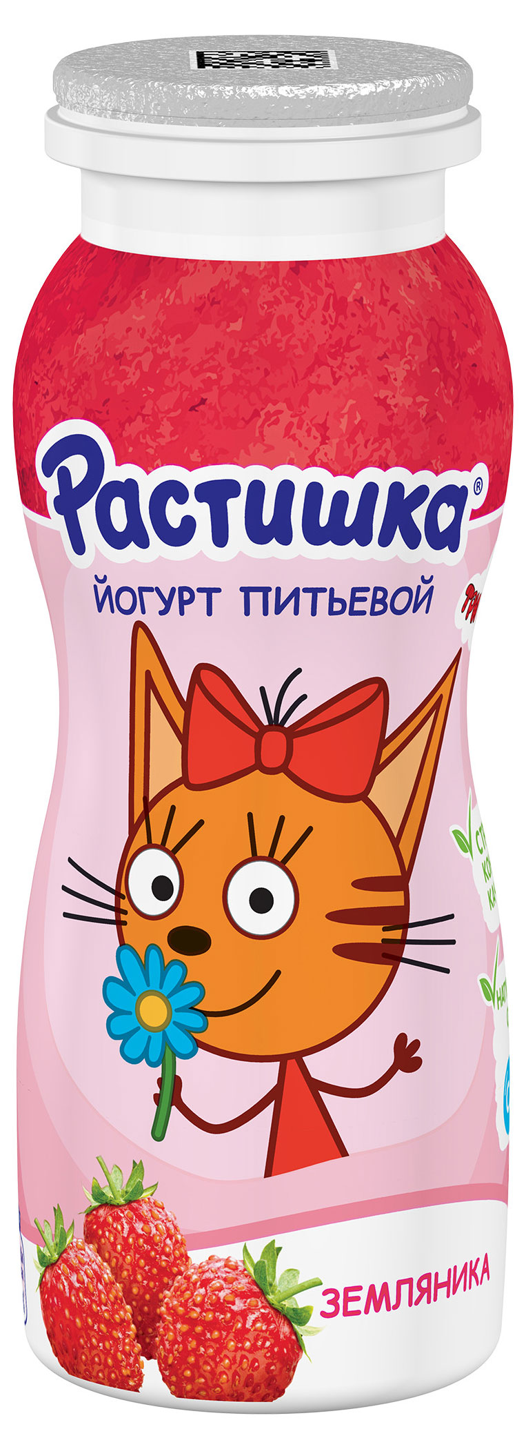 Йогурт питьевой детский «Растишка» питьевой обогащенный земляника 1.6%, 90 г