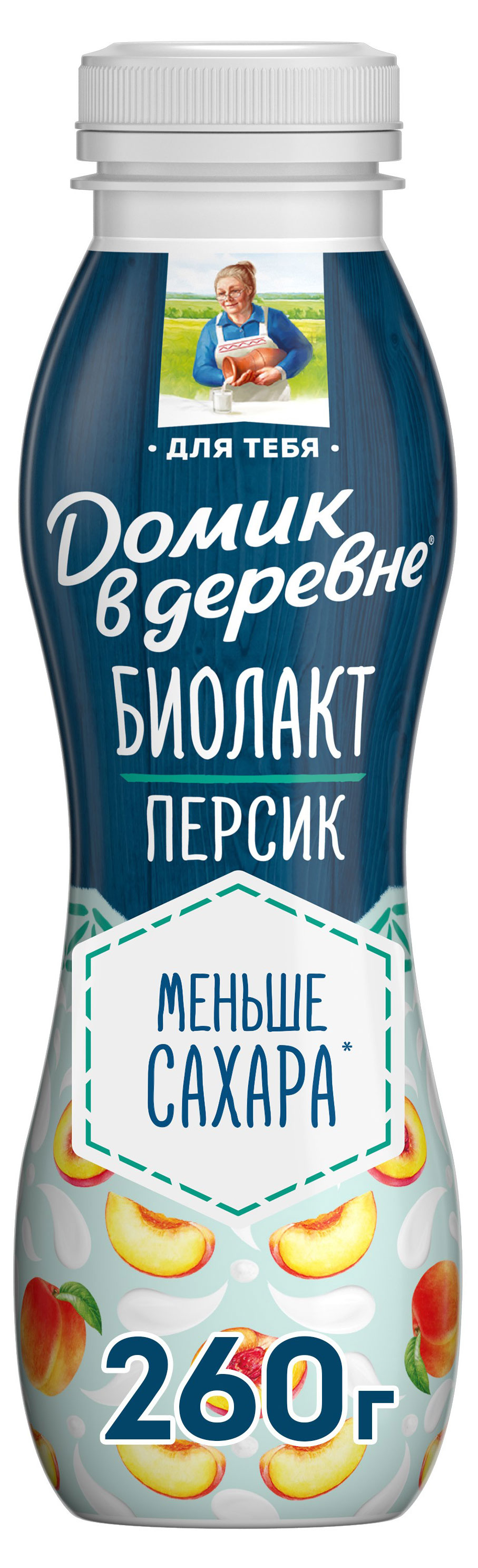 Биолакт «Домик в деревне» персик 2,1% БЗМЖ, 260 г