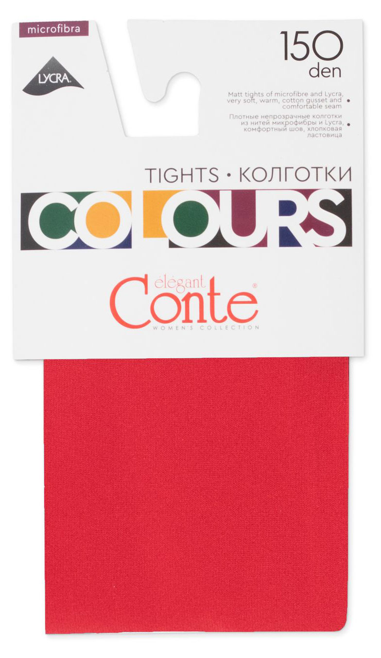 Колготки женские Conte Elegant Colours rosso 150 den, р 2