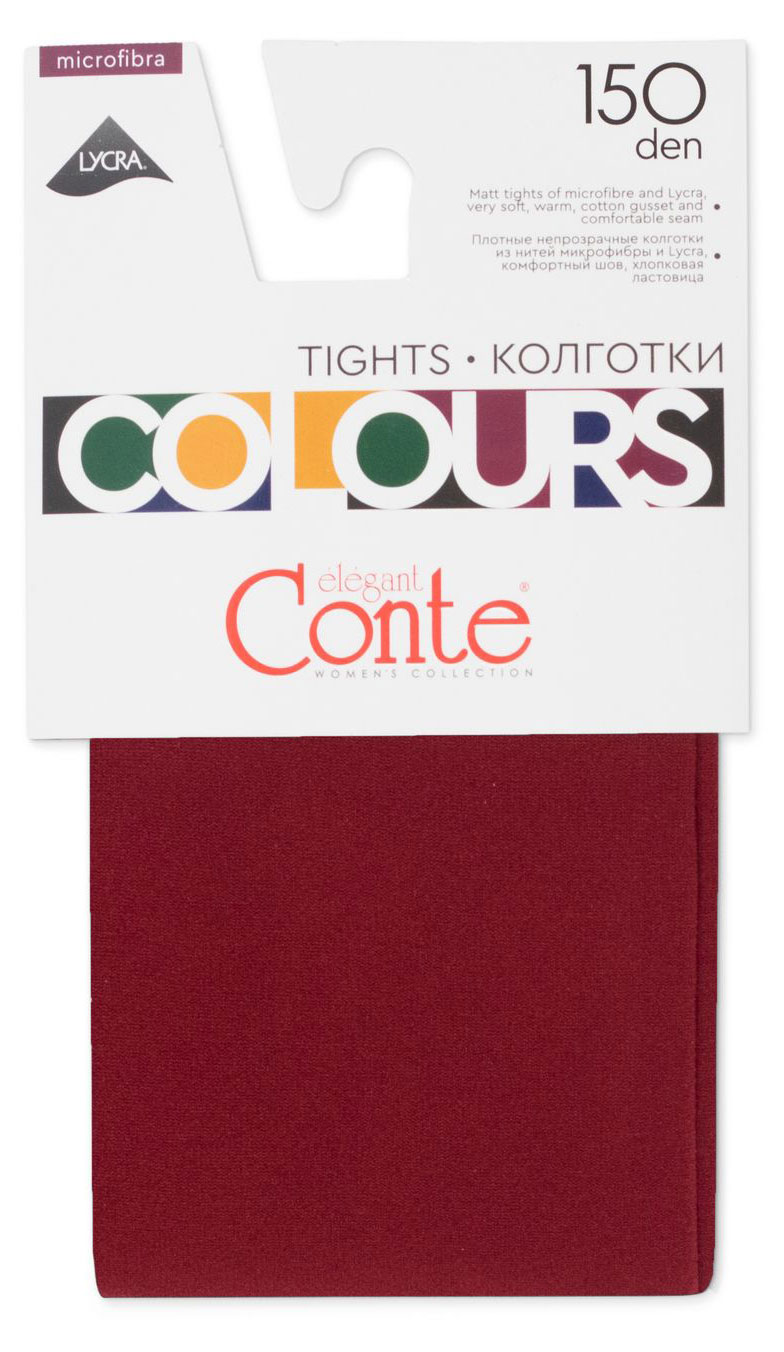 Колготки женские Conte Elegant Colours carmine 150 den, р 2