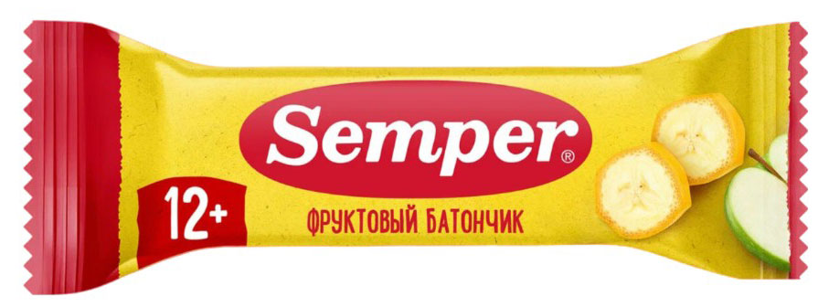 Фруктовый батончик Semper яблоко банан с 12 мес., 15 г