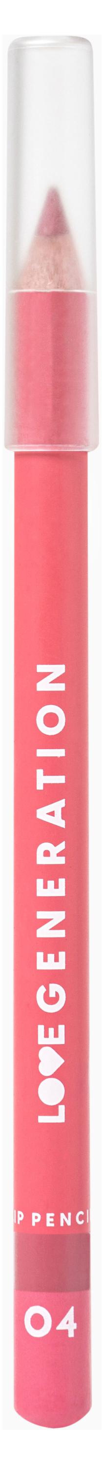 

Карандаш для губ Love generation Lip Pencil тон 04 розово-коричневый, 1 шт