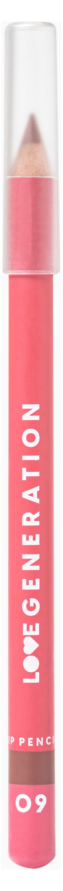 Карандаш для губ Love generation Lip Pencil тон 09 шоколадный, 1 шт