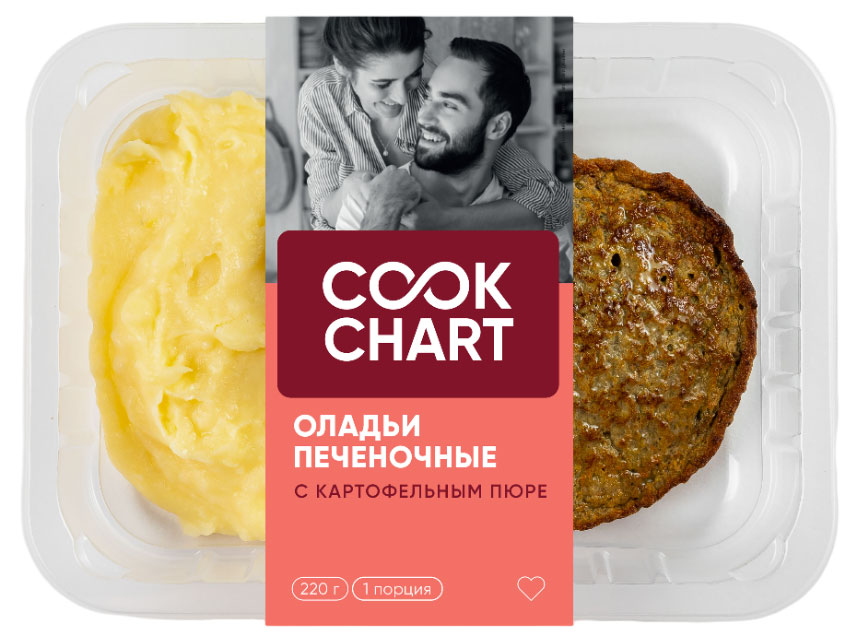 Cook Chart | Оладьи печёночные Cook Chart с картофельным пюре, 220 г