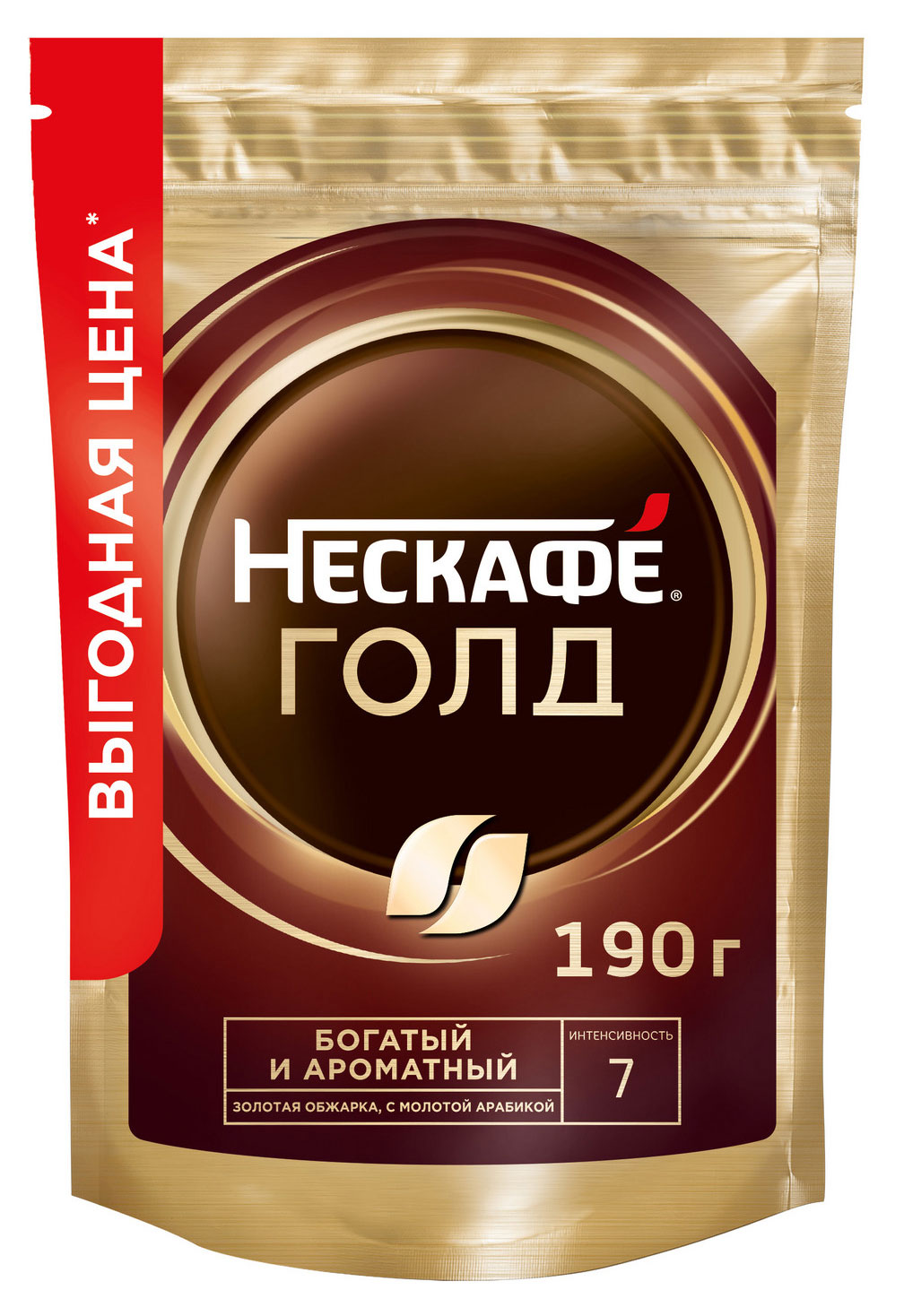 Кофе растворимый Nescafe Gold, 190 г