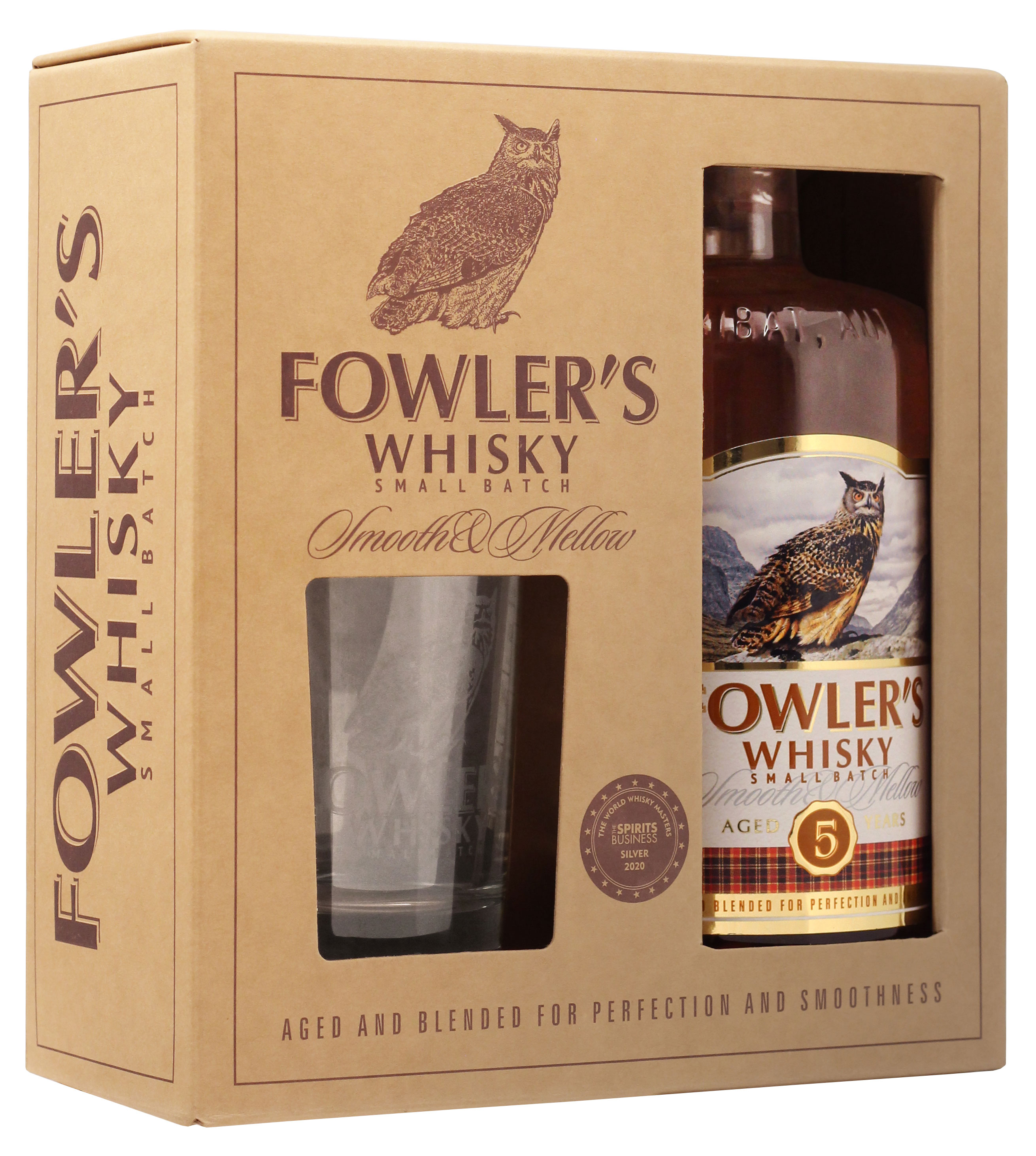 Виски Fowler's Россия, 0,7 л + стакан