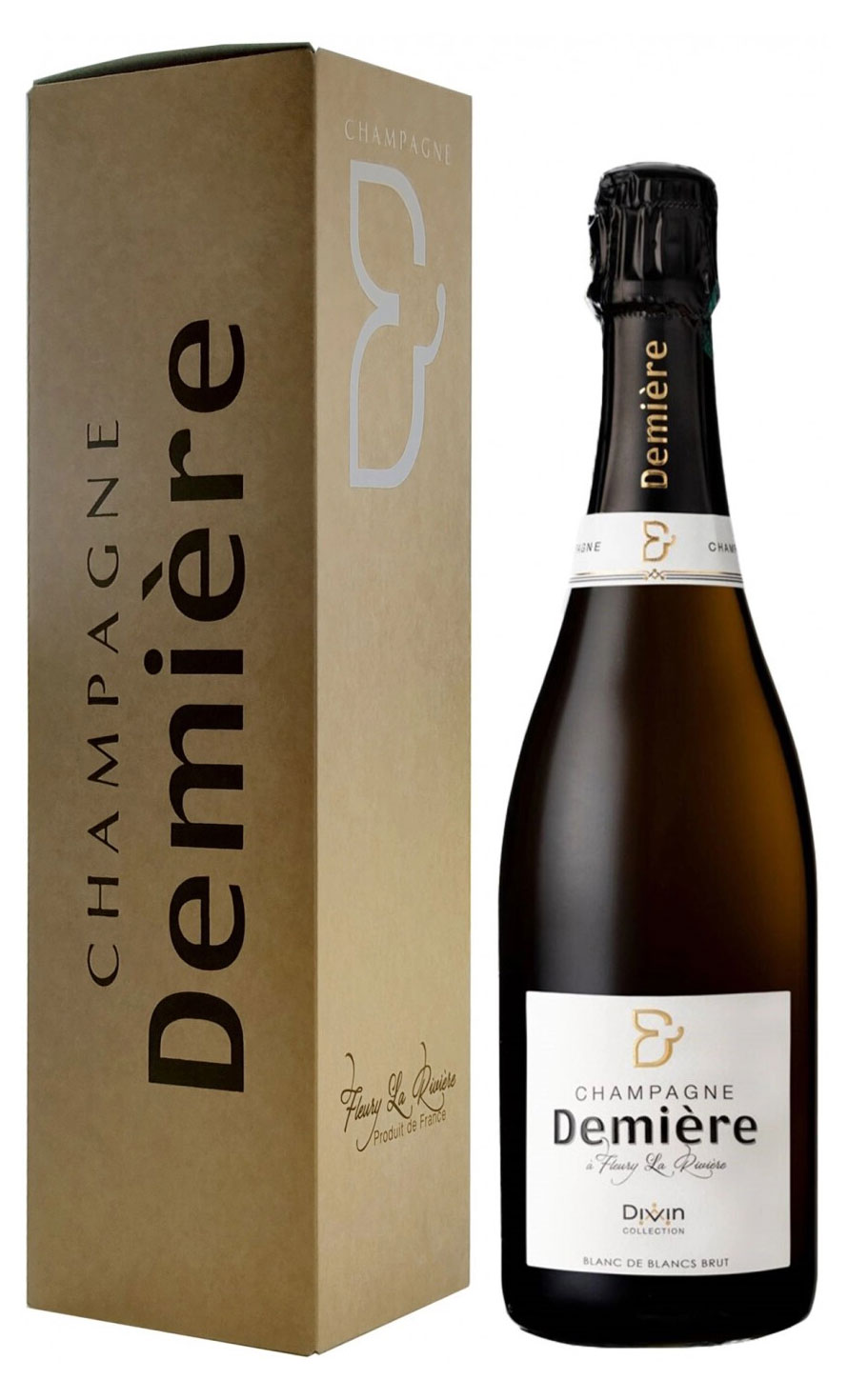 Шампанское Demiere Divin Blanc de Noirs белое брют в подарочной упаковке Франция, 0,75 л