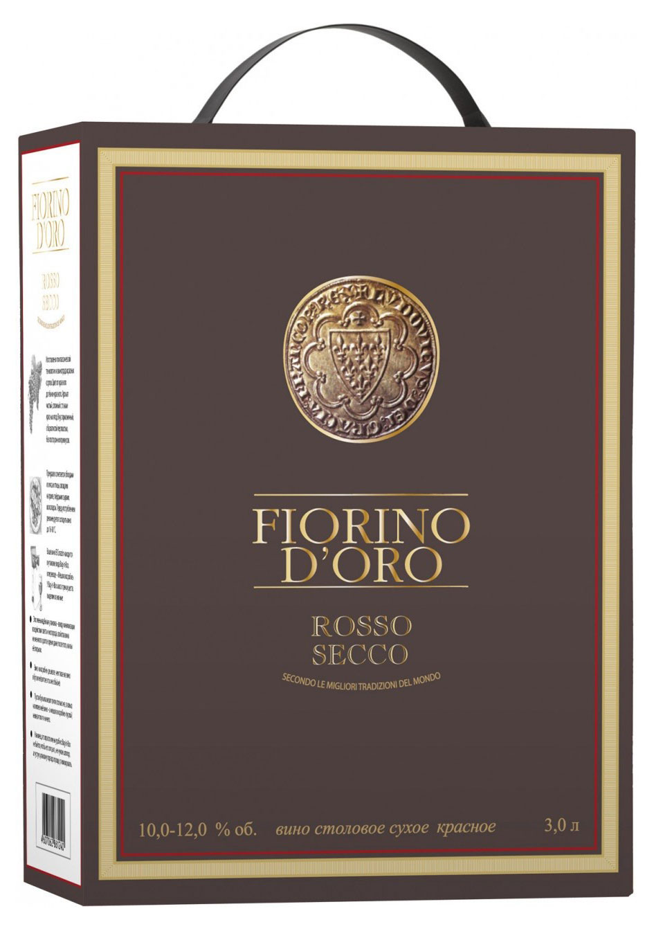 Вино Fiorino d'Oro Rosso Secco красное сухое Россия, 3 л