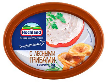 Hochland | Сыр творожный Hochland с лесными грибами, 140 г