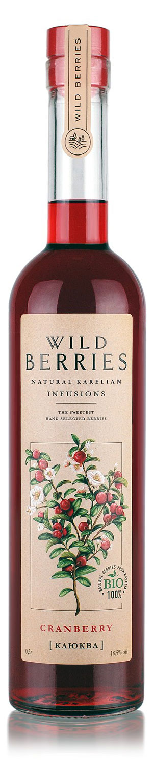 Wild Berries | Настойка сладкая Wild Berries Клюква Россия, 0,5 л