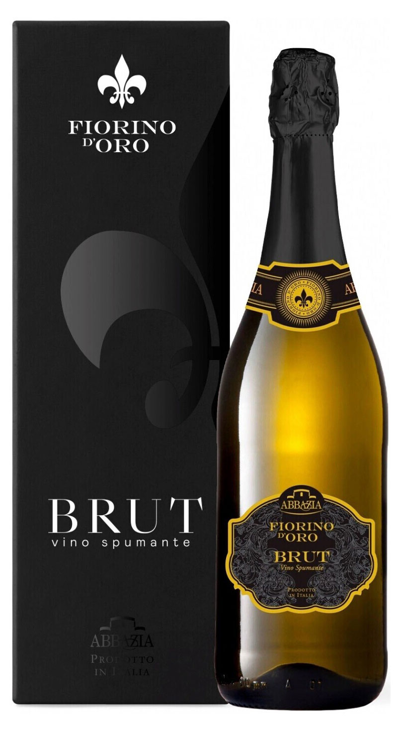 Игристое вино Fiorino d'Oro Brut Брют белое брют в подарочной упаковке Италия, 0,75 л