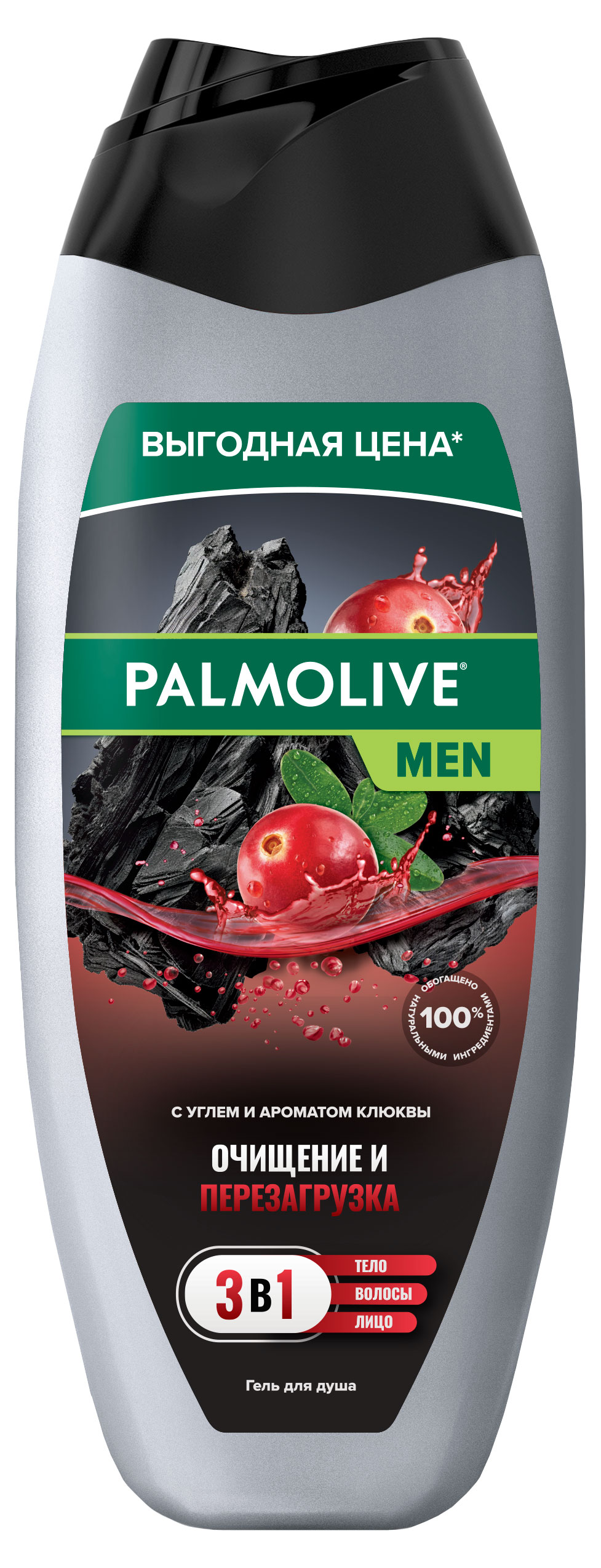 Гель для душа Palmolive Men 4в1 очищение и перезагрузка, 450 мл