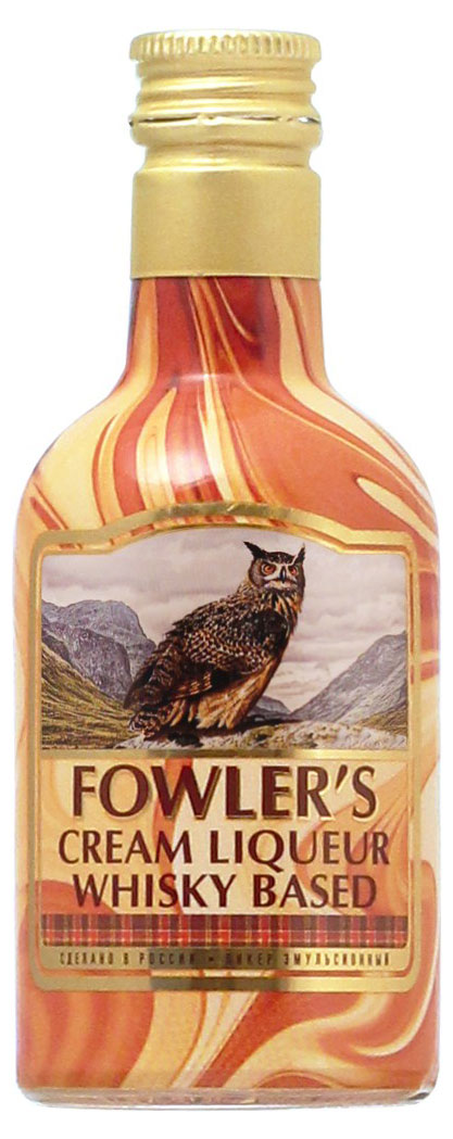 Fowler's | Ликер Fowler's Сливочный на основе виски Россия, 0,05 л