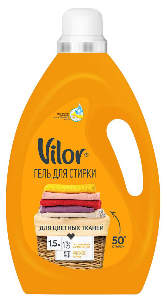 Vilor | Гель для стирки Vilor для цветного белья, 1,5 л