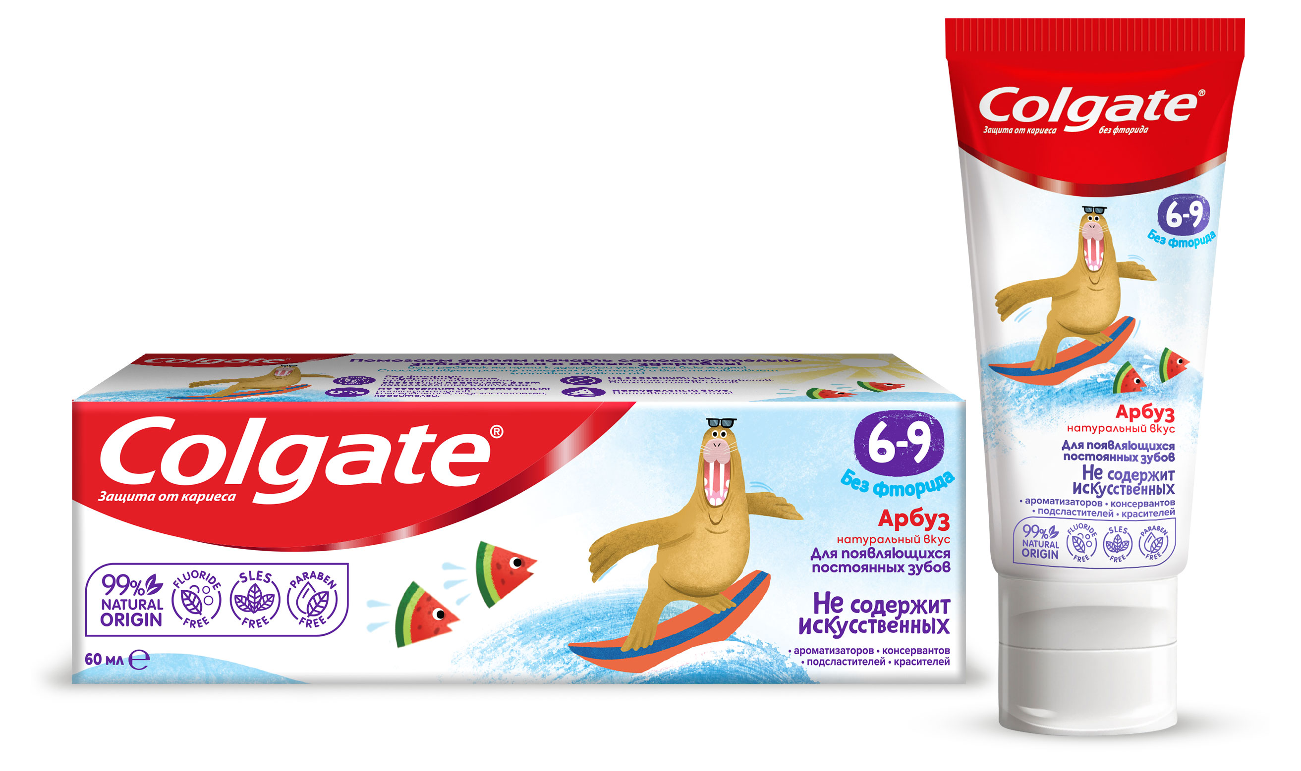 

Зубная паста детская Colgate 6-9 Арбуз без фторида, 60 мл