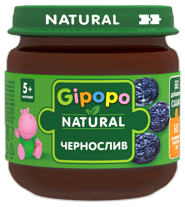 Пюре фруктовое Gipopo из чернослива с 5 мес., 80 г