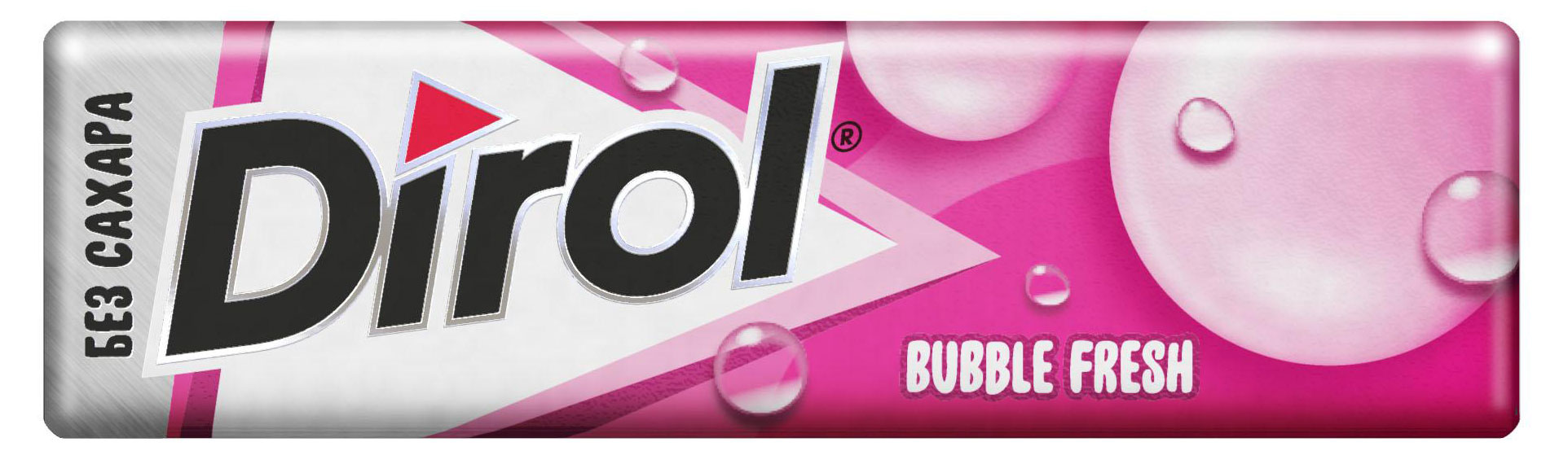 Dirol | Резинка жевательная Dirol BubbleGum без сахара, 13,6 г