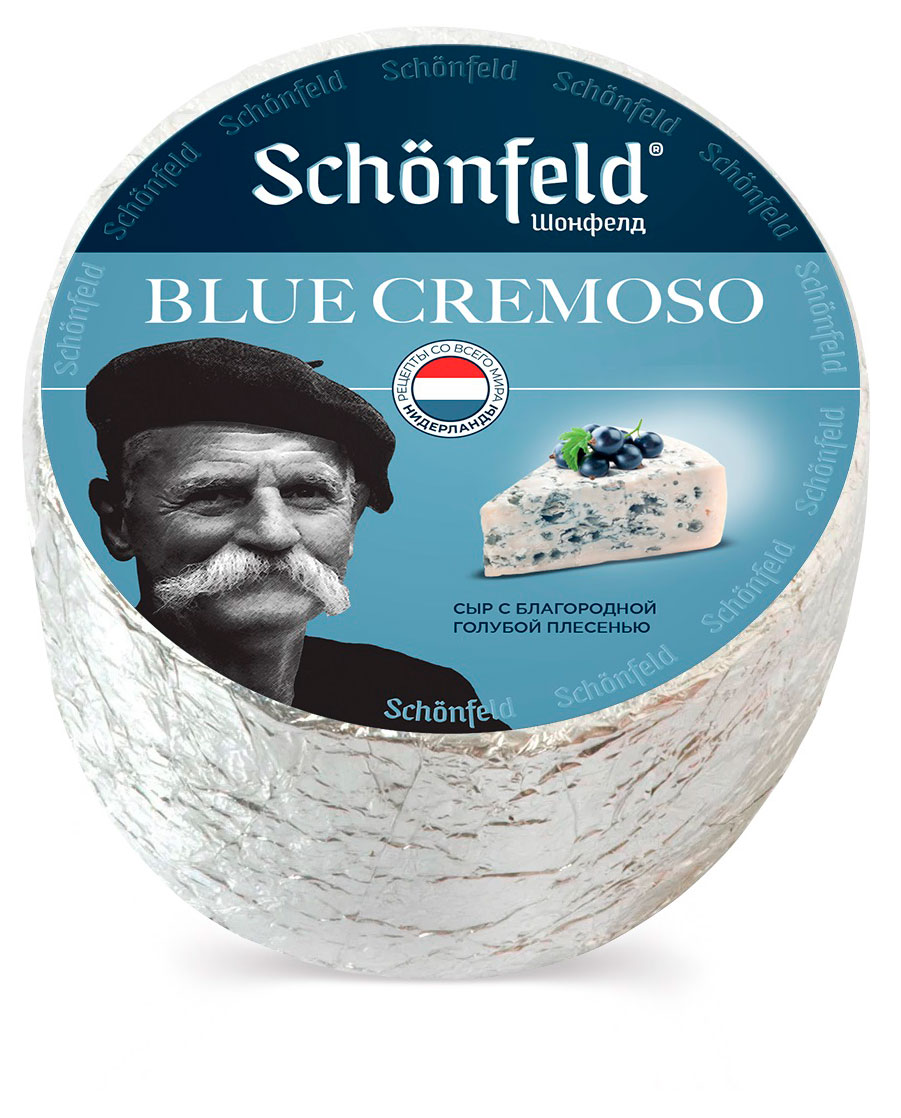 Сыр мягкий Blue Cremos с голубой плесенью Schonfeld 50% БЗМЖ, вес