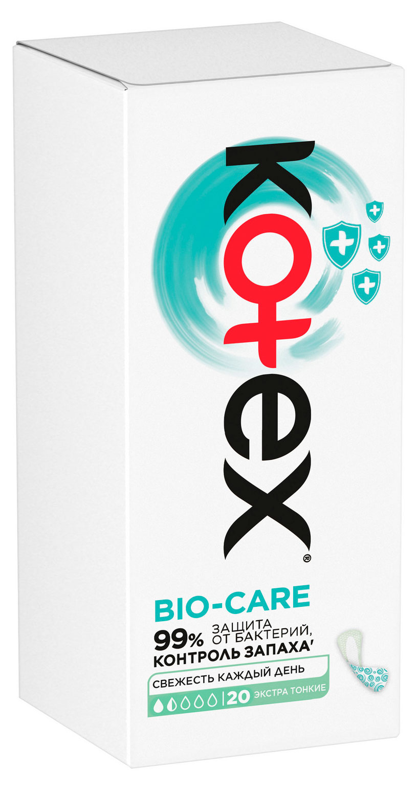 

Прокладки ежедневные Kotex Bio-Care Экстра тонкие, 20 шт