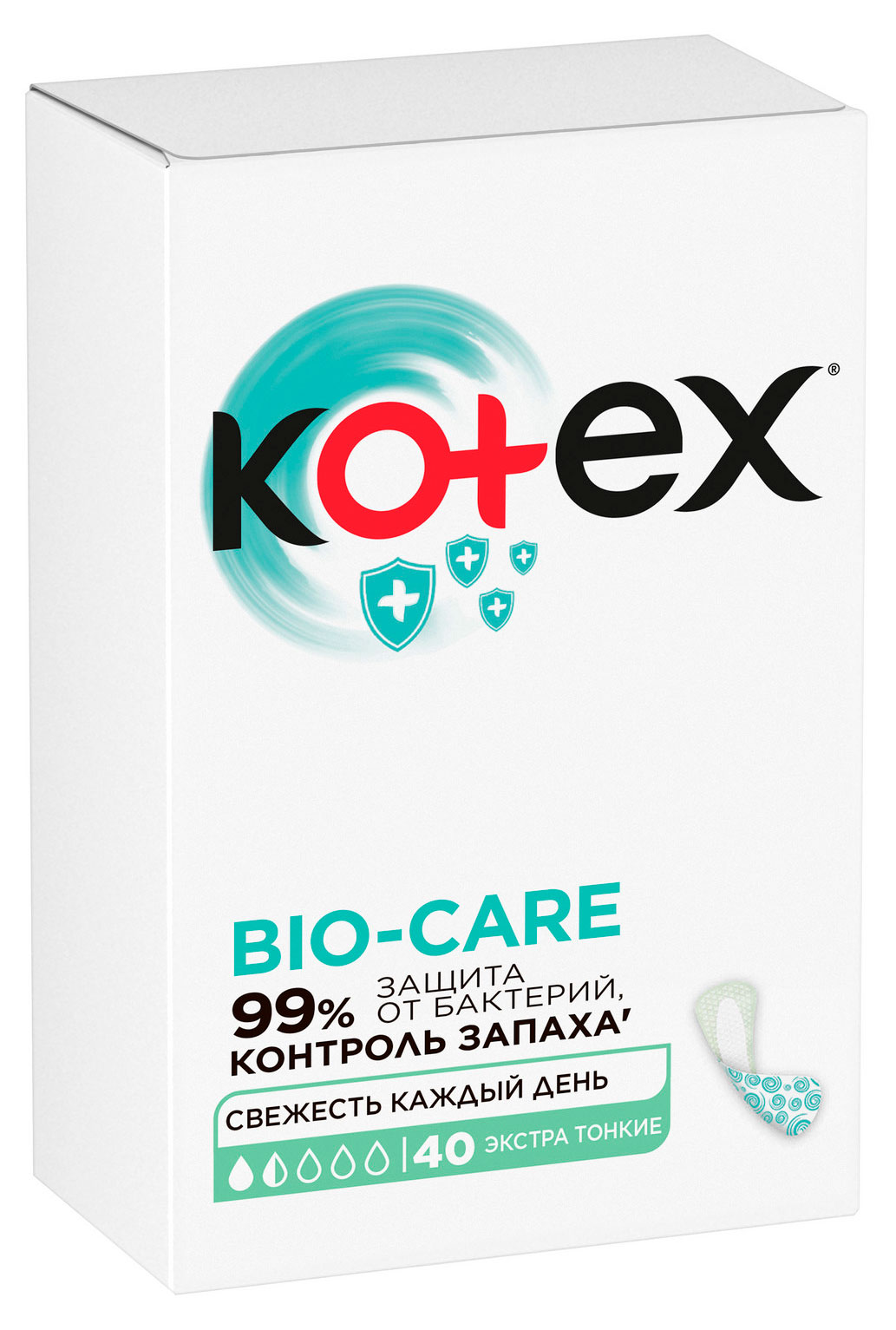 Прокладки ежедневные Kotex Bio-Care Экстра тонкие, 40 шт