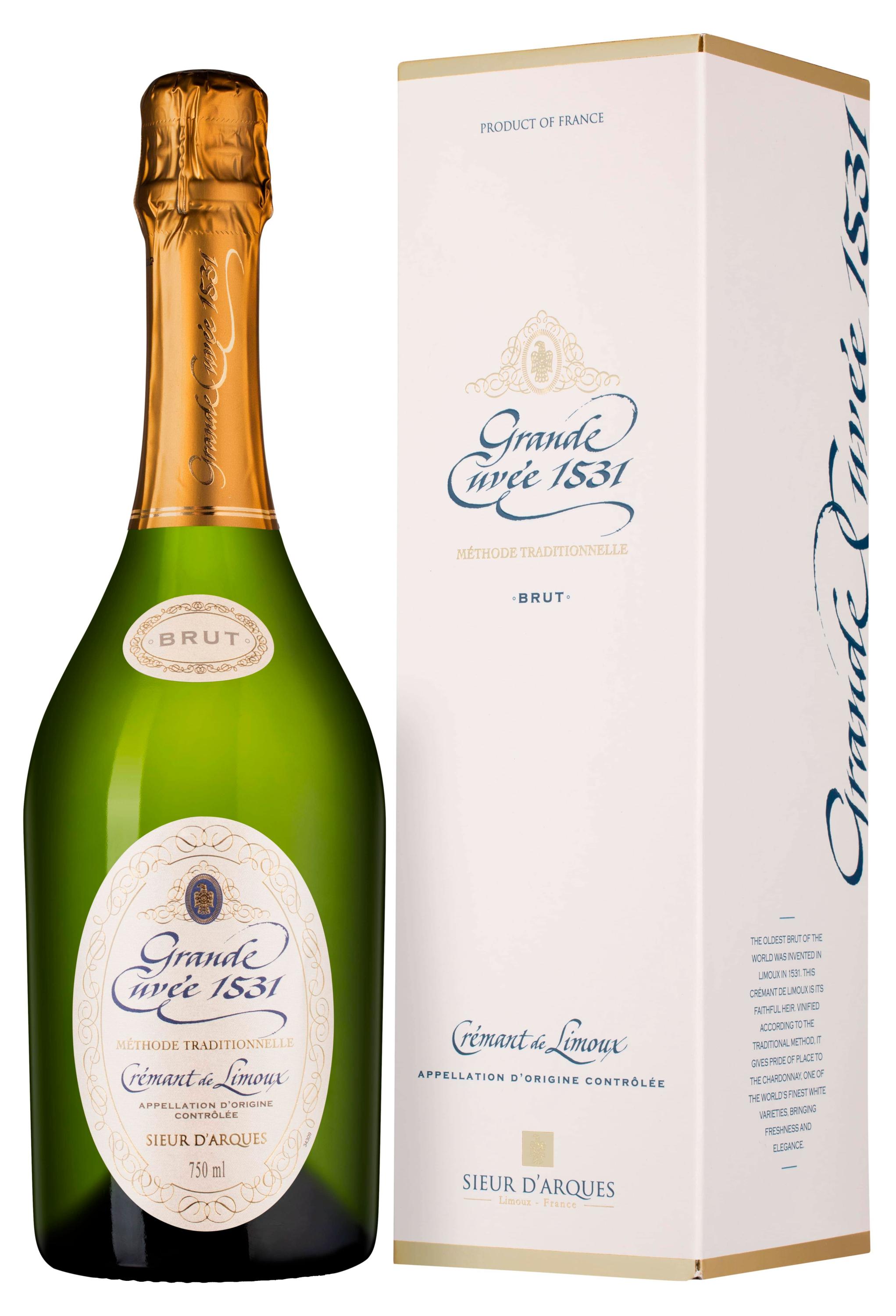 Игристое вино Grande Cuvee 1531 белое брют Франция, 0,75 л