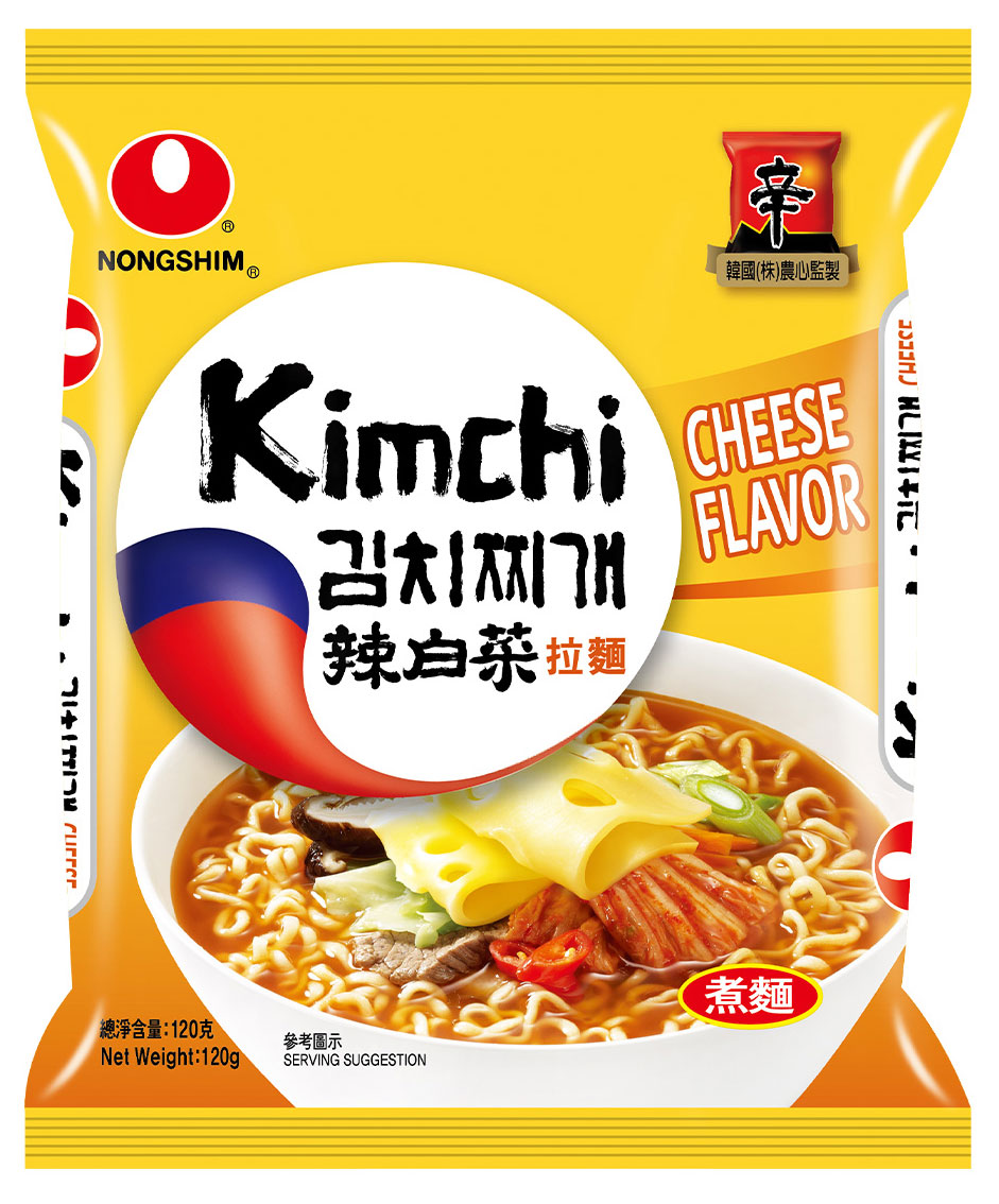 Лапша быстрого приготовления Nongshim Кимчи Рамен с сырным вкусом, пачка 120 г