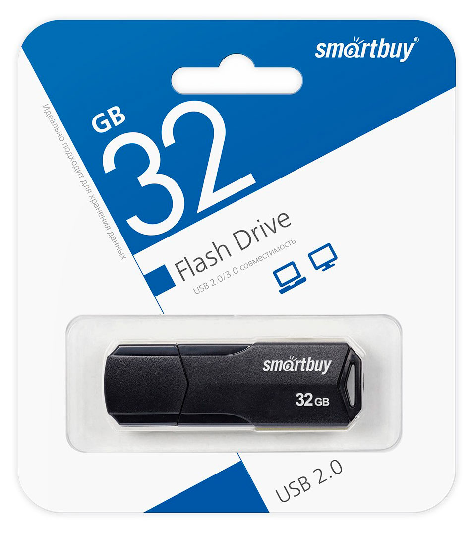 Флэш-накопитель SmartBuy Clue 32GB черный