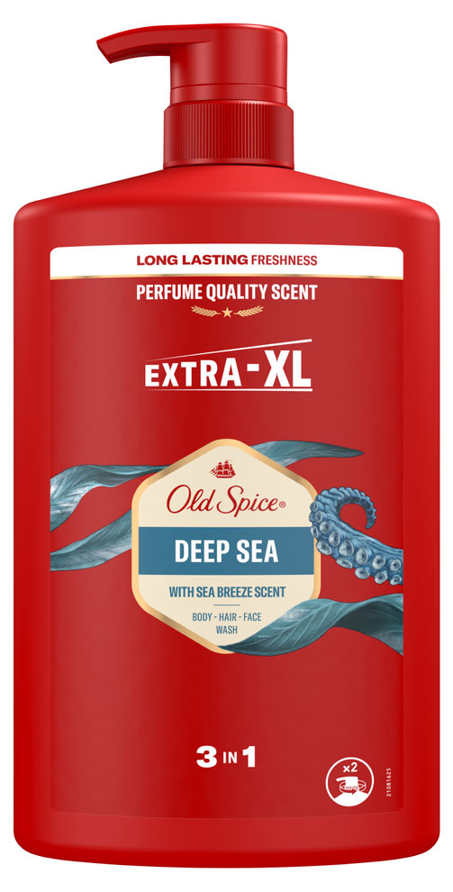 Гель для душа + шампунь Old Spice Deep Sea 3в1, 1 л